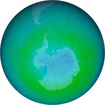 Antarctic ozone map for 2010-04